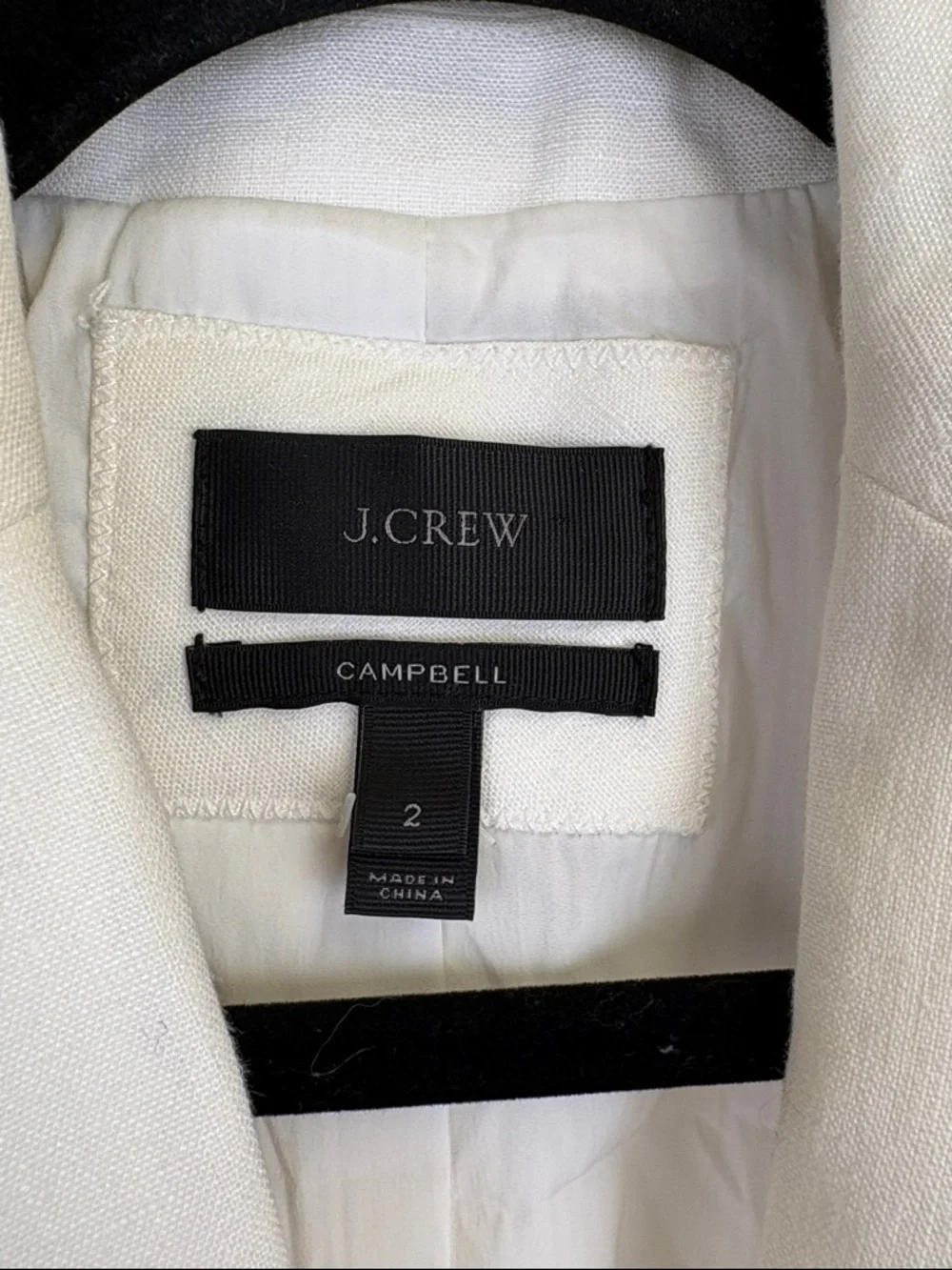 J. Crew Campbell Blazer White Linen Nautical Jacket Women's size 2